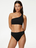 Textured High Waisted Bikini Bottoms