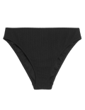 Textured High Waisted Bikini Bottoms