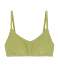 Padded Sparkle V-Neck Bikini Top