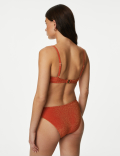 Padded Sparkle V-Neck Bikini Top