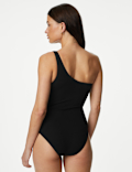 Textured One Shoulder Swimsuit