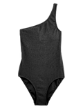 Textured One Shoulder Swimsuit