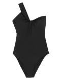 Ruched One Shoulder Swimsuit