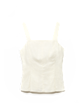 Pure Linen Square Neck Panelled Peplum Top