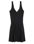 Padded Plunge V-Neck Swim Dress