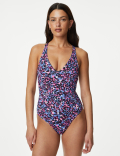 Printed Padded Plunge Swimsuit