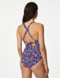 Printed Padded Plunge Swimsuit