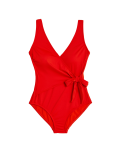 Tummy Control Wrap Plunge Swimsuit