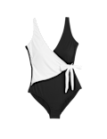 Tummy Control Wrap Plunge Swimsuit