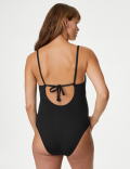 Maternity Padded Ruched Scoop Neck Swimsuit