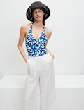 Printed Halterneck Swimsuit