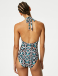 Printed Halterneck Swimsuit