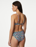Printed Padded Bandeau Bikini Top