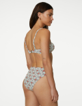 Printed Padded Bandeau Bikini Top