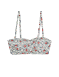 Printed Padded Bandeau Bikini Top