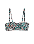 Printed Padded Bandeau Bikini Top