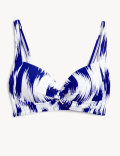 Printed Padded Plunge Bikini Top