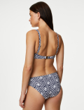 Printed Padded Plunge Bikini Top