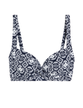 Printed Padded Plunge Bikini Top