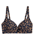 Printed Padded Plunge Bikini Top