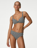 Printed Padded Plunge Bikini Top