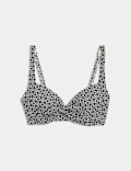 Printed Padded Plunge Bikini Top