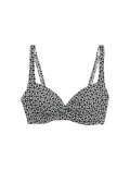 Printed Padded Plunge Bikini Top