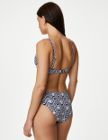 Printed Roll Top Bikini Bottoms