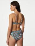 Printed Roll Top Bikini Bottoms
