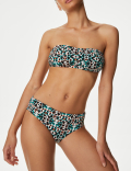Printed Roll Top Bikini Bottoms