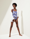 360 Tummy Control Printed Padded Tankini Top