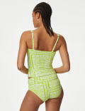 360 Tummy Control Printed Padded Tankini Top