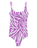 Printed Scoop Neck Swimsuit