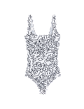 Printed Scoop Neck Swimsuit