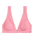 Ribbed Padded Plunge V-Neck Bikini Top