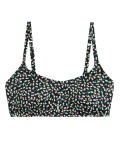 Printed Padded Scoop Neck Bikini Top
