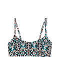 Printed Padded Scoop Neck Bikini Top
