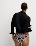 Printed High Leg Bikini Bottoms