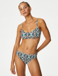 Printed High Leg Bikini Bottoms
