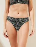 Printed High Leg Bikini Bottoms