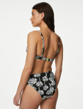Printed High Leg Bikini Bottoms