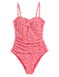 Tummy Control Printed Bandeau Swimsuit