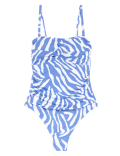 Tummy Control Printed Bandeau Swimsuit