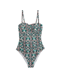 Tummy Control Printed Bandeau Swimsuit