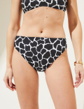 Animal Print High Waisted Bikini Bottoms