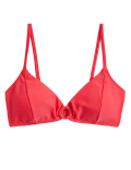 Padded Ring Detail Plunge Bikini Top
