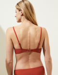 Padded Ring Detail Plunge Bikini Top