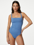 Tummy Control Padded Square Neck Swimsuit