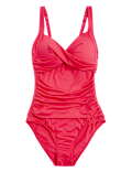 360 Tummy Control Padded Ruched Plunge Swimsuit