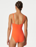360 Tummy Control Padded Ruched Plunge Swimsuit
